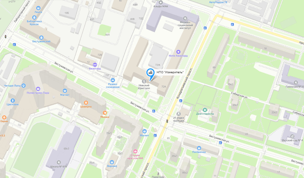 Организация на карте